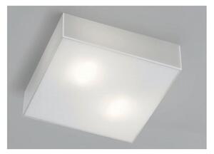 CUBIC PLAFONIERA PICCOLA 30x30 CM IN VETRO BIANCO LATTE LUCIDO