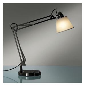 JAZZ SOFT LAMPADA DA TAVOLO IN METALLO ORIENTABILE CON PARALUME PERGAMENA