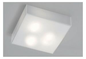 CUBIC PLAFONIERA MEDIA 40X40 CM IN VETRO BIANCO LATTE LUCIDO DI ILLUMINANDO