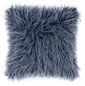 Cuscino di pelliccia blu Mohair, 45 x 45 cm - Tiseco Home Studio