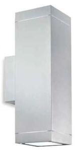 APPLIQUE PARALLELEPIPEDO BIANCO GRIGIO ALLUMINIO E ANTRACITE IP54 2XE27 DI GEA LUCE