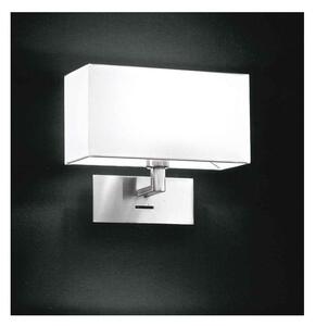 5880 APPLIQUE IN FINITURA CROMO CON PARALUME IN TESSUTO BIANCO
