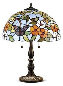 B610-T998 BUTTERFLY LAMPADA DA TAVOLO IN VETRO TIFFANY