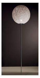NIDO XL LAMPADA DA TERRA IN CORDA BIANCA INCOLLATA STELO IN METALLO CROMATO