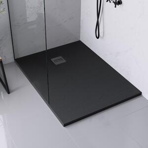 Piatto doccia ultrasottile SENSEA resina sintetica e polvere di marmo Remix 90 x 120 cm nero