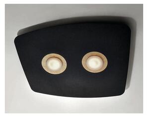 DEMETRA 2 NERA PLAFONIERA APPLIQUE IN METALLO NERO 8 COLORI CERCHI LAMPADINE SOSTITUIBILI