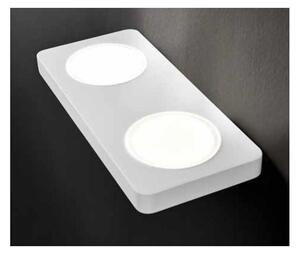 TOBIA 2 APPLIQUE LED INTEGRATO 2X12W BIANCO O SABBIA LUCE BIANCO CALDO MODERNA DI ILLUMINANDO