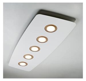 DEMETRA 5 BIANCA PLAFONIERA RETTANGOLARE 8 COLORI DI ANELLI A SCELTA DI ILLUMINANDO