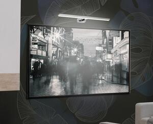 ELEGANCE APPLIQUE CROMO LUCIDO O BIANCA PER SOPRA SPECCHIO QUADRO LED 20W LED CM 83,4 MODERNA
