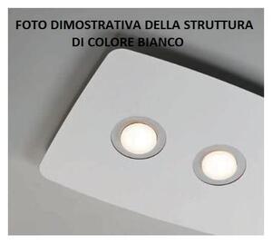 DEMETRA 2 BIANCA PLAFONIERA APPLIQUE IN METALLO BIANCO 8 COLORI CERCHI LAMPADINE SOSTITUIBILI