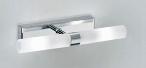 DON LAMPADA DA PARETE IN METALLO CROMATO CON DIFFUSORI IN VETRO SATINATO