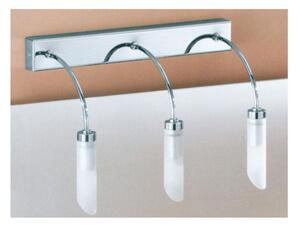 GOCCIA 3 LAMPADA DA PARETE IN METALLO CROMO CON TRE DIFFUSORI IN VETRO SATINATO