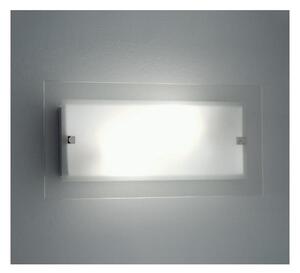 FLAT APPLIQUE PICCOLA IN VETRO SATINATO BIANCO DESIGN MODERNO DI ILLUMINANDO