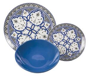Servizio piatti da tavola in porcellana set da 18 posti Marocco