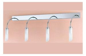 GOCCIA 4 LAMPADA DA PARETE IN METALLO CROMO CON QUATTRO DIFFUSORI IN VETRO SATINATO