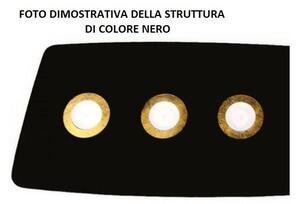 DEMETRA 3 NERA PLAFONIERA APPLIQUE IN METALLO NERO 8 COLORI CERCHI LAMPADINE SOSTITUIBILI