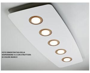 DEMETRA BIANCA SOSPENSIONE MODERNA 7 LUCI DI ILLUMINANDO CON ANELLI IN 8 COLORI A SCELTA