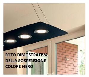 DEMETRA NERA SOSPENSIONE DI ILLUMINANDO CON ANELLI DI 8 COLORI E LAMPADINE GX53