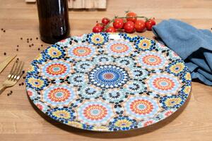 Set 6 Piatti pizza antipasto in porcellana collezione Marrakech