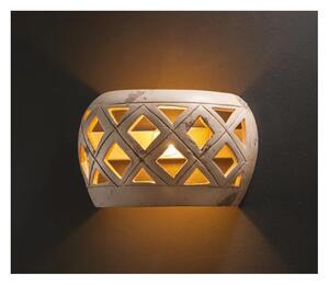 LAMPADA DA PARETE STILE RUSTICO INTAGLIATA IN TERRACOTTA PRODOTTO IN ITALIA