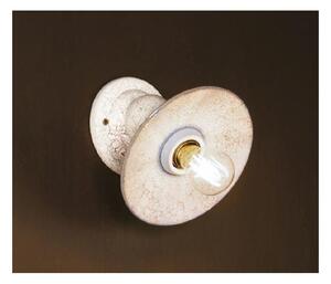LAMPADA DA PARETE RUSTICA IN TERRACOTTA CON PIATTINO PRODOTTO IN ITALIA