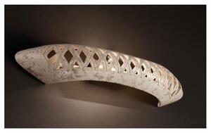 LAMPADA DA PARETE RUSTICA INTAGLIATA IN TERRACOTTA PRODOTTO IN ITALIA