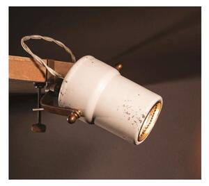APPLIQUE FARETTO ORIENTABILE IN TERRACOTTA CON MORSETTO IN OTTONE STILE RUSTICO