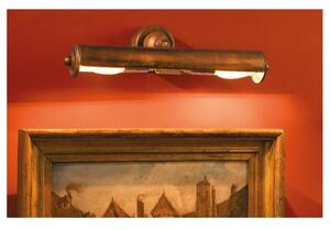 SPOT IN STILE RUSTICO SOPRA SPECCHIO O QUADRO IN OTTONE INVECCHIATO DELLA IMAS