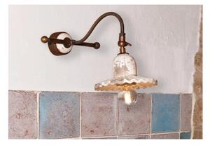 APPLIQUE STILE RUSTICO IN TERRACOTTA E OTTONE INVECCHIATO CON SNODO MADE IN ITALY