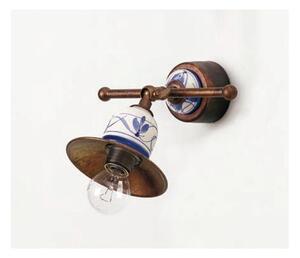 SPOT IN STILE RUSTICO CON SNODO IN OTTONE E TERRACOTTA MADE IN ITALY