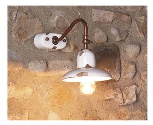 APPLIQUE IN TERRACOTTA DECORATA A MANO E OTTONE INVECCHIATO PRODOTTA IN ITALIA