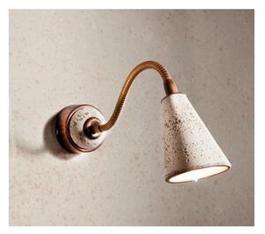 APPLIQUE IN TERRACOTTA E BRACCIO FLESSIBILE IN OTTONE IN STILE RUSTICO DELLA IMAS