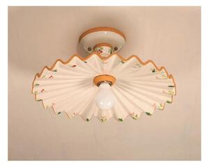 PLAFONIERA IN TERRACOTTA DECORATA A MANO D42 CM PRODOTTA IN ITALIA DALLA IMAS