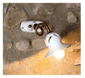 APPLIQUE IN CERAMICA INTAGLIATA CON BRACCIO FLESSIBILE IN OTTONE MADE IN ITALY