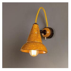 APPLIQUE SPOT IN TERRACOTTA CON SNODO E PULSANTE DI ACCENSIONE SU BASE PRODOTTO IN ITALIA