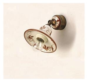 SPOT APPLIQUE IN TERRACOTTA DECORATA A MANO CON SNODO PRODOTTO IN ITALIA