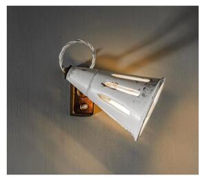 SPOT IN STILE VINTAGE IN CERAMICA E OTTONE CON ACCENSIONE A PULSANTE DELLA IMAS