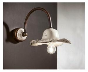 APPLIQUE FORMA A FIORE IN CERAMICA ED OTTONE RUSTICA MADE IN ITALY DELLA IMAS