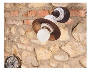 SPOT IN TERRACOTTA E OTTONE IN STILE RUSTICO PRODOTTO IN ITALIA DALLA IMAS
