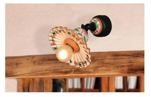 APPLIQUE SPOT IN TERRACOTTA DECORATA A MANO CON SNODO PRODOTTA IN ITALIA DALLA IMAS