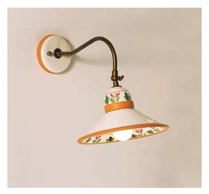 APPLIQUE IN TERRACOTTA DECORATA A MANO E OTTONE PRODOTTA IN ITALIA DALLA IMAS