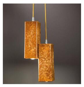 SOSPENSIONE 2 LUCI VINTAGE IN TERRACOTTA PRODOTTA IN ITALIA DALLA IMAS