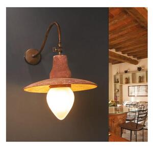 APPLIQUE RUSTICA IN TERRACOTTA DECORATA A MANO MADE IN ITALY DELLA IMAS