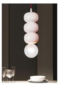 SOSPENSIONE SINGOLA PICCOLA CON 3 SFERE IN CERAMICA BIANCO LUCIDO MADE IN ITALY DELLA IMAS