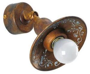 APPLIQUE SPOT IN STILE RUSTICO IN FERRO BATTUTO DECORATO CON SNODO PRODOTTO IN ITALIA