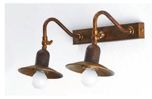 APPLIQUE 2 LUCI IN FERRO BATTUTO CON SNODI MADE IN ITALY DELLA IMAS