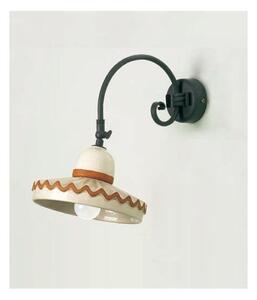 APPLIQUE IN TERRACOTTA DECORATA A MANO CON SNODO STILE RUSTICO MADE IN ITALY DELLA IMAS