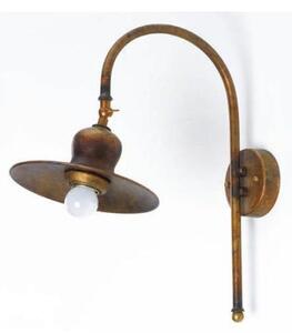 APPLIQUE CON PIATTO D20 IN OTTONE INVECCHIATO MADE IN ITALY DELLA IMAS