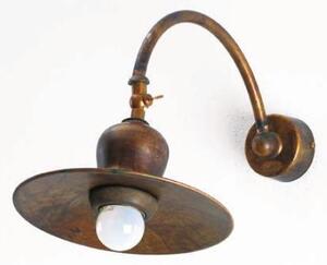 APPLIQUE IN OTTONE INVECCHIATO PIATTO D20 CON SNODO MADE IN ITALY DELLA IMAS