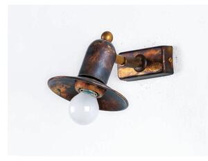 APPLIQUE SPOT IN OTTONE INVECCHIATO CON SNODO RUSTICA MADE IN ITALY DELLA IMAS